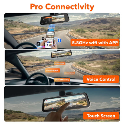 Wolfbox G900 PRO 12 Inch Dual Channel Rear View Mirror 4K Dash Cam - additional view 24