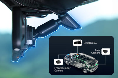 Wolfbox G900 TriPro Bumper Version 3 Channel Rearview Mirror Dash Cam - additional view 23