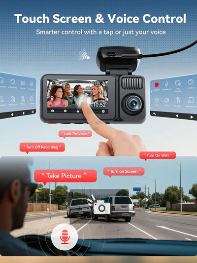 REDTIGER F17 Plus 2.7K 4 Channel Dash Cam