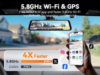 WOLFBOX G850 Pro 4K Wifi ADAS Front and Rear Mirror Dash Cam - additional view 20