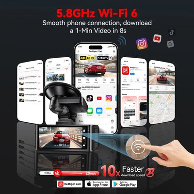 Redtiger F7NT Touch Screen 4K Dual Dash Cam - additional view 12