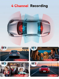 REDTIGER F17 Plus 2.7K 4 Channel Dash Cam