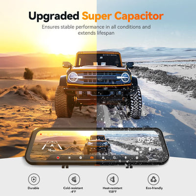 Wolfbox G900 TriPro Cabin Version 3 Channel 4K Rear View Mirror Dash Cam - additional view 13