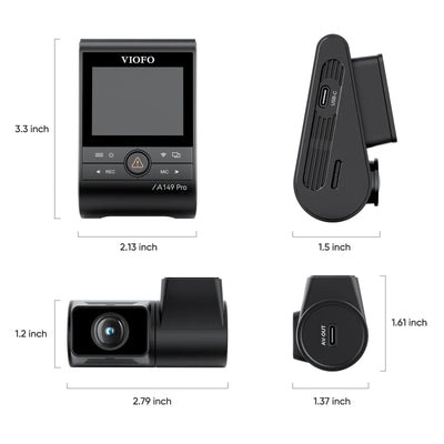 VIOFO A149 Pro Duo 4K Front and 1080P Rear Dash Cam