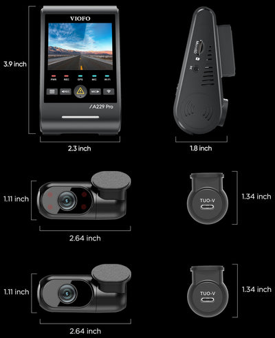 Viofo A229 Pro 4K 3 Channel Dash Cam - additional view 23