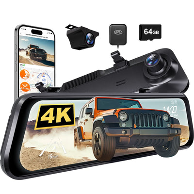 WOLFBOX G850 Pro 4K Wifi ADAS Front and Rear Mirror Dash Cam - additional view 9