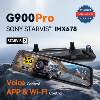Wolfbox G900 PRO 12 Inch Dual Channel Rear View Mirror 4K Dash Cam - additional view 6