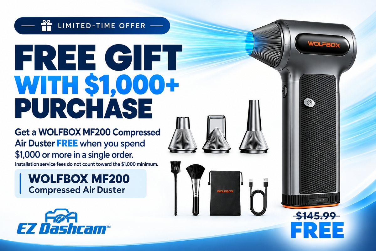 Free gift with orders over $1,000