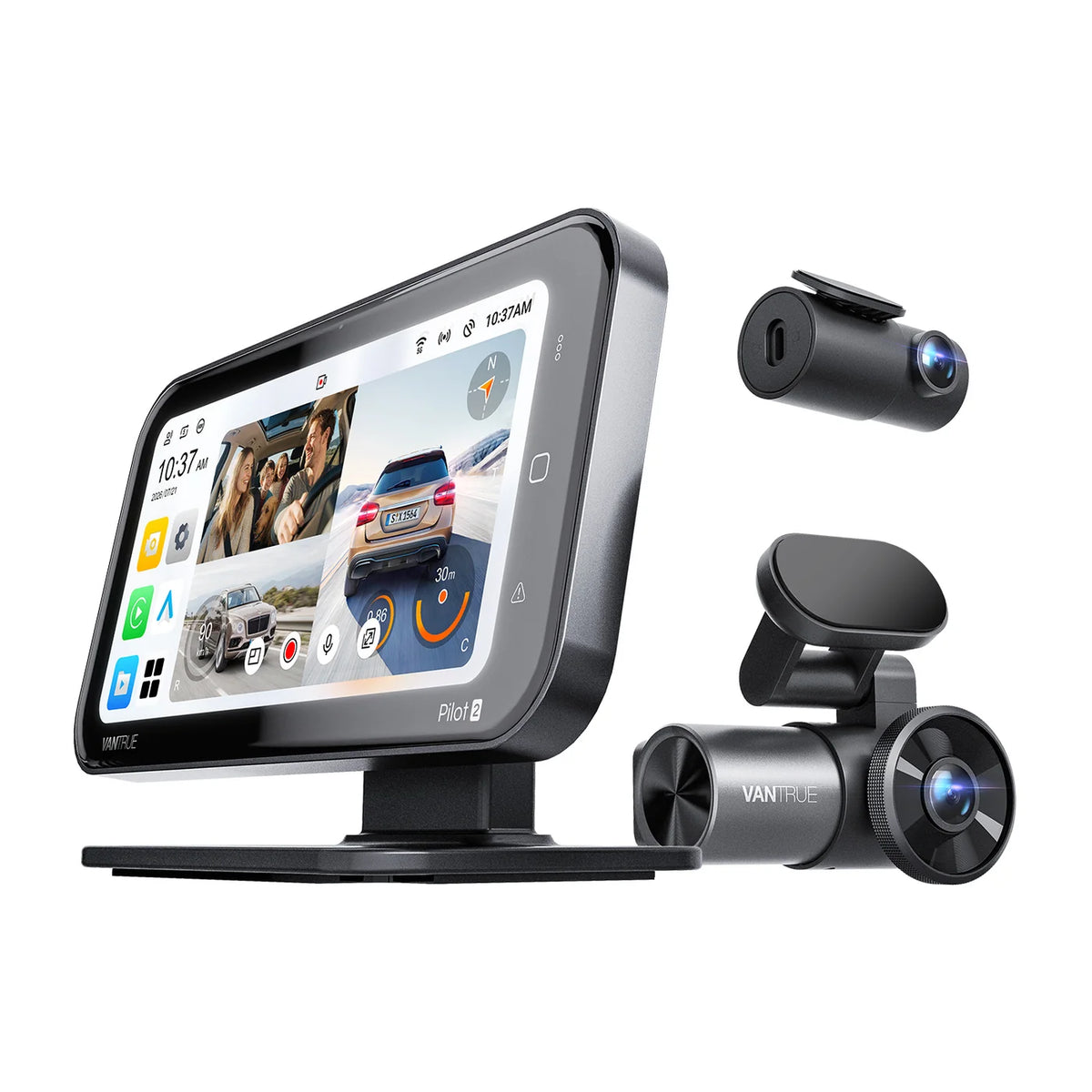 Vantrue Pilot 2 3 Channel Smart Dash Cam