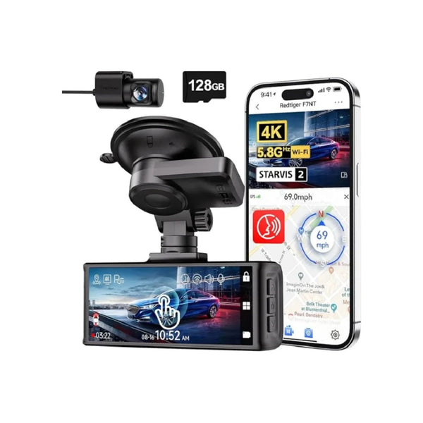 Redtiger F7NT Touch Screen 4K Dual Dash Cam