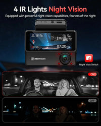 Redtiger VP20 530° 3-Channel IR Night View Dash Cam - additional view 6
