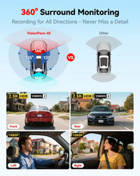 Redtiger VP40 4 Channel 2.5K Dash Cam Dual Sony STARVIS 2 HDR 5.8 Ghz WiFi Parking Monitor Dash Cam - additional view 3