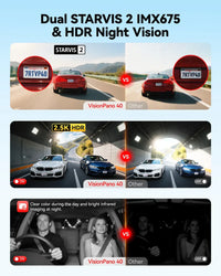 Redtiger VP40 4 Channel 2.5K Dash Cam Dual Sony STARVIS 2 HDR 5.8 Ghz WiFi Parking Monitor Dash Cam - additional view 4