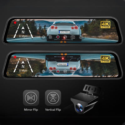 WOLFBOX G850 Pro 4K Wifi ADAS Front and Rear Mirror Dash Cam - additional view 35