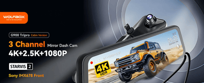 Wolfbox G900 TriPro Cabin Version 3 Channel 4K Rear View Mirror Dash Cam - additional view 19