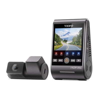 VIOFO A229 Ultra 2 Channel Dash Cam – 4K Front + 4K Rear, Dual Sony STARVIS 2, 4K HDR, 5GHz Wi‑Fi, GPS