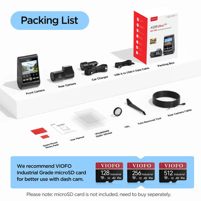 VIOFO A229 Ultra 2 Channel Dash Cam – 4K Front + 4K Rear, Dual Sony STARVIS 2, 4K HDR, 5GHz Wi‑Fi, GPS - additional view 5