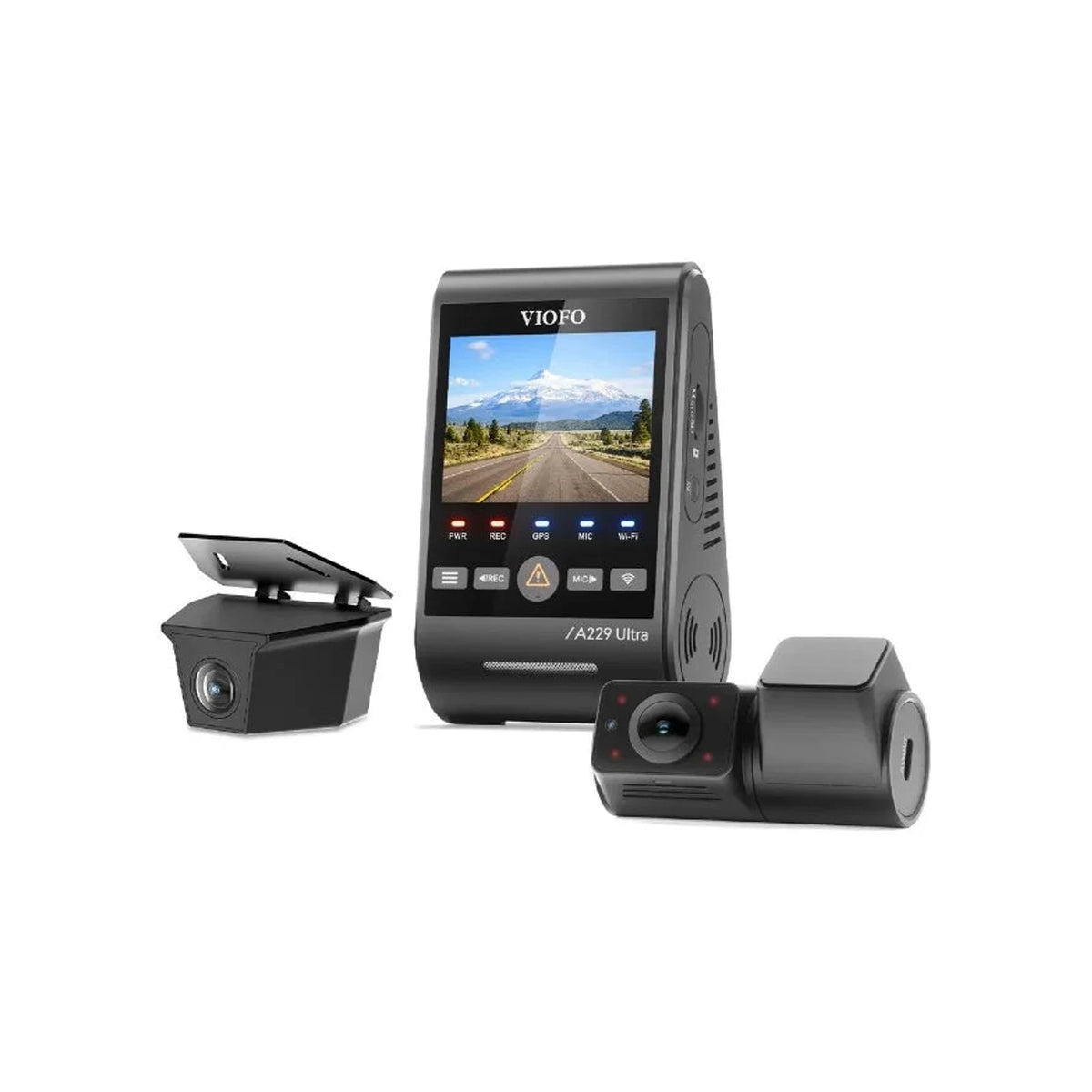 VIOFO A229 Ultra W 3CH Dash Cam 4K Front + 4K Waterproof Rear + 1080P 210° Cabin Camera, Sony STARVIS 2, HDR, GPS, Parking Mode