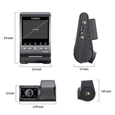 Viofo A329S 2CH IR 4K 60FPS Dash Cam – 4K Front + 2K Fisheye Interior, Sony STARVIS 2, Wi‑Fi 6, GPS, SSD Support - additional view 6