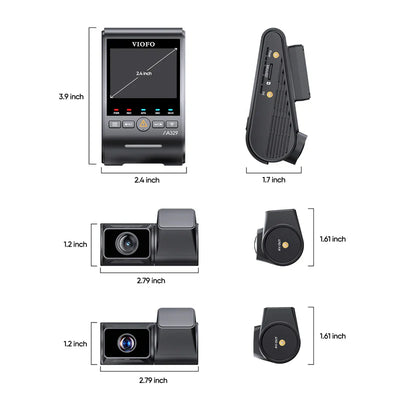Viofo A329T 4K 3-Channel Dash Cam - Sony STARVIS 2, 4x Optical Zoom, Voice Control, GPS & WiFi 6 - additional view 5