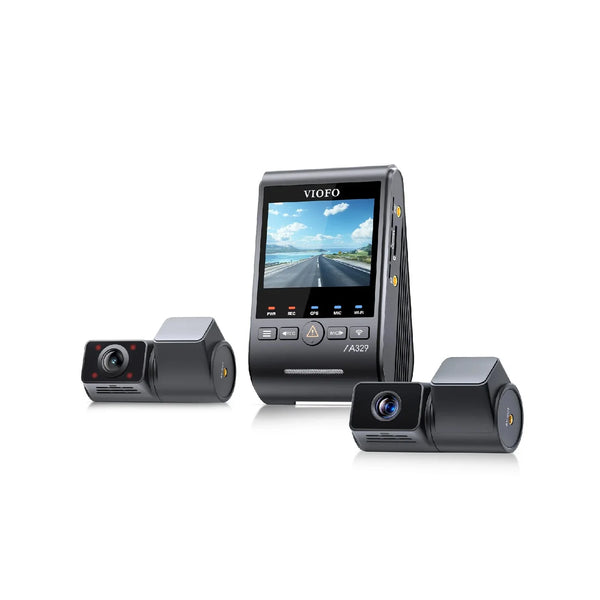 VIOFO A329TC 3 Channel Dash Cam – 4K Front, 2K Telephoto Zoom, 2K Cabin, STARVIS 2, GPS, Parking Mode