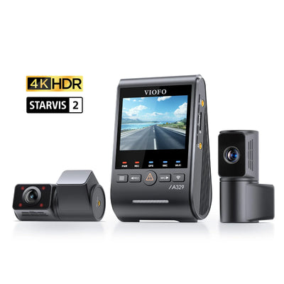 VIOFO A329TC 3 Channel Dash Cam – 4K Front, 2K Telephoto Zoom, 2K Cabin, STARVIS 2, GPS, Parking Mode - additional view 2