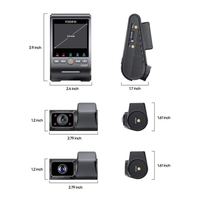 VIOFO A329TC 3 Channel Dash Cam – 4K Front, 2K Telephoto Zoom, 2K Cabin, STARVIS 2, GPS, Parking Mode - additional view 6