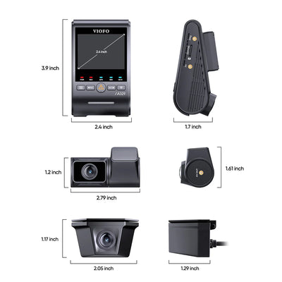 Viofo A329TW 3 Channel Dash Cam – 4K Front, 2K Telephoto 4x Zoom, 2K Waterproof Rear, STARVIS 2, Wi‑Fi 6, GPS - additional view 5