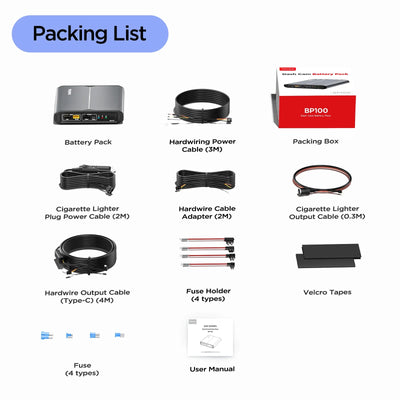 VIOFO BP100 7650mAh High Capacity Dash Cam Battery Pack for Parking Mode Protection, External Power Bank with Fast Charging, Built-in Bluetooth for Real-Time Battery Status - additional view 7