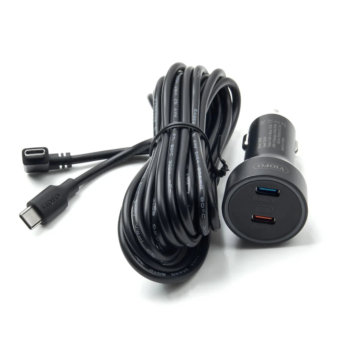 VIOFO D6000 Type-C Dual USB Cigarette Car Charger for A329/A329S Dashcam