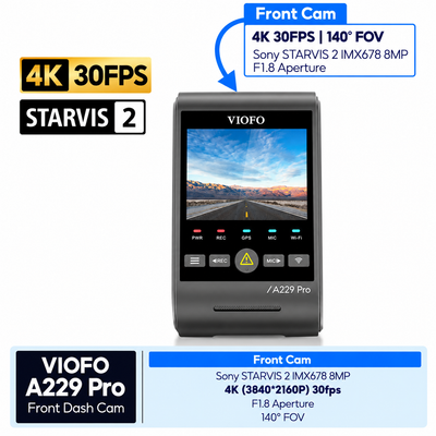Viofo A229 Pro 4K Front Dash Cam