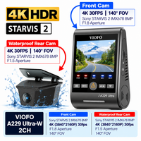 Viofo A229 Ultra W 2CH 4K Front & 4K Rear Dash Cam – Sony STARVIS 2 Sensors, IP67 Waterproof, Night Vision, Parking Mode
