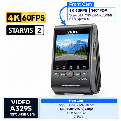 Viofo A329S 4K 1 Channel Dash Cam