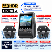 Viofo A329WW 4K 3 Channel Dash Cam with Dual Waterproof Rear Camera for Heavy-Duty Trucks and Trailers