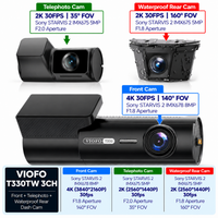 Viofo T330TW 3CH 4K Front, 2K Telephoto and 2K Waterproof Dash Cam