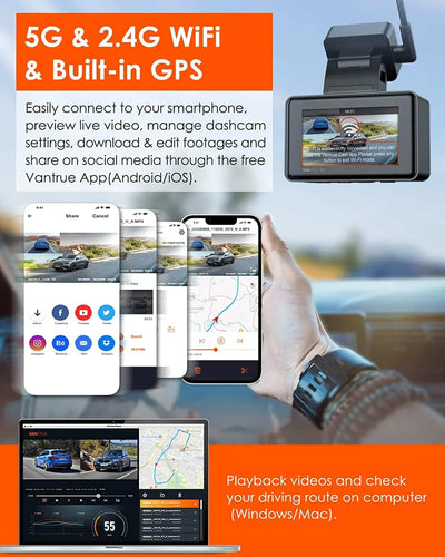 Vantrue E2 2.5K Mini Dual Dash Cam - additional view 8