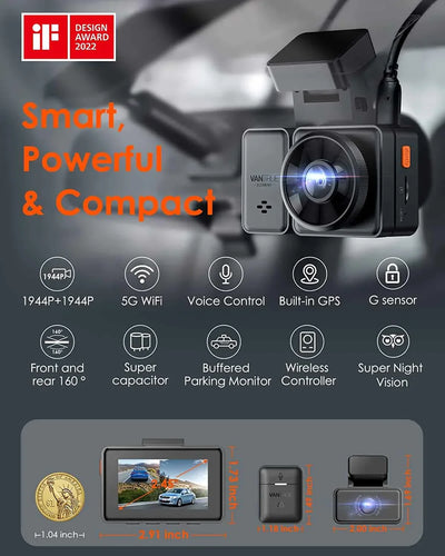 Vantrue E2 2.5K Mini Dual Dash Cam - additional view 9