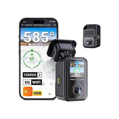 Vantrue E360 5.2K 360° Panoramic Dash Cam