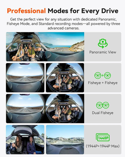 Vantrue E360 Plus 5.2K 585° Panoramic Dash Cam - additional view 2