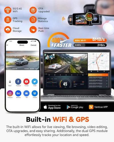Vantrue N2X 2.7K Front & Interior Dash Cam - additional view 8