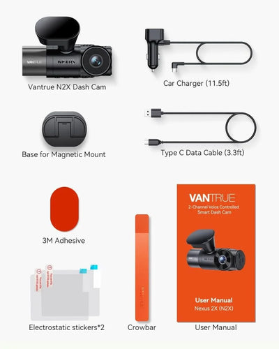 Vantrue N2X 2.7K Front & Interior Dash Cam - additional view 9