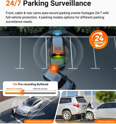 Vantrue N4 Pro S 4K Triple Channel Dash Cam with STARVIS 2, PlatePix License Plate Capture, 5GHz Wi‑Fi & GPS Tracking - additional view 3