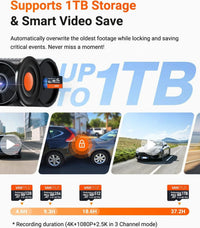 Vantrue N4 Pro S 4K Triple Channel Dash Cam with STARVIS 2, PlatePix License Plate Capture, 5GHz Wi‑Fi & GPS Tracking - additional view 6