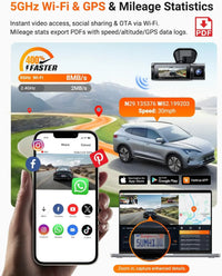 Vantrue N4 Pro S 4K Triple Channel Dash Cam with STARVIS 2, PlatePix License Plate Capture, 5GHz Wi‑Fi & GPS Tracking - additional view 7