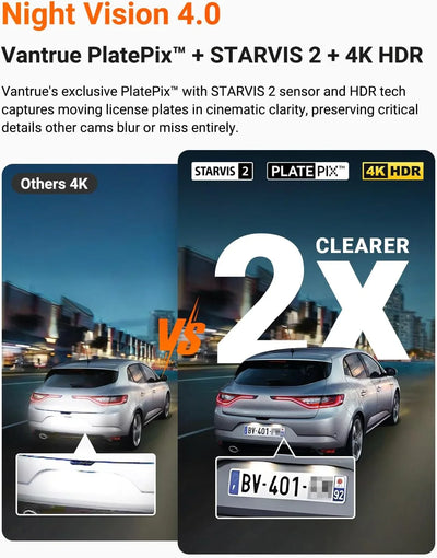 Vantrue N4 Pro S 4K Triple Channel Dash Cam with STARVIS 2, PlatePix License Plate Capture, 5GHz Wi‑Fi & GPS Tracking - additional view 8