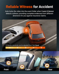 Vantrue N4S 3CH 2.7K Dash Cam with Triple Sony STARVIS 2, PlatePix License Plate Capture, 5GHz Wi‑Fi & Dual GPS Logger - additional view 6