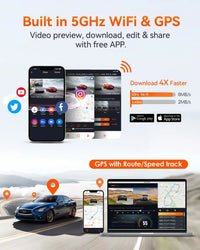 Vantrue N5 2K 4 Channel Dash Cam, 360° Coverage, Buffered Motion Detection, 24/7 Parking Modes, 5GHz Wi‑Fi - additional view 4