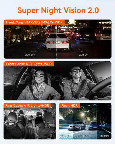 Vantrue N5 2K 4 Channel Dash Cam, 360° Coverage, Buffered Motion Detection, 24/7 Parking Modes, 5GHz Wi‑Fi - additional view 5