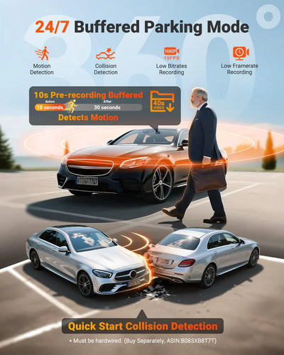 Vantrue N5S 2K 4 Channel Dash Cam, 360° Coverage, Quad Sony STARVIS 2, LTE Ready, 24/7 Parking Mode, 5GHz Wi‑Fi, GPS - additional view 4