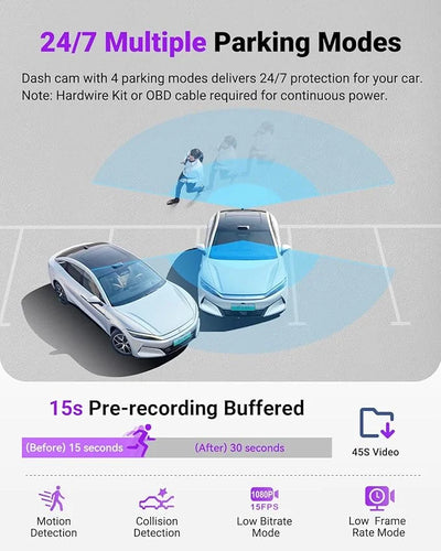 Vantrue S1 Pro Max Dual Dash Cam – 4K Front + 2.5K IP67 Rear, Dual STARVIS 2, HDR Night Vision, 5G Wi‑Fi, GPS - additional view 3